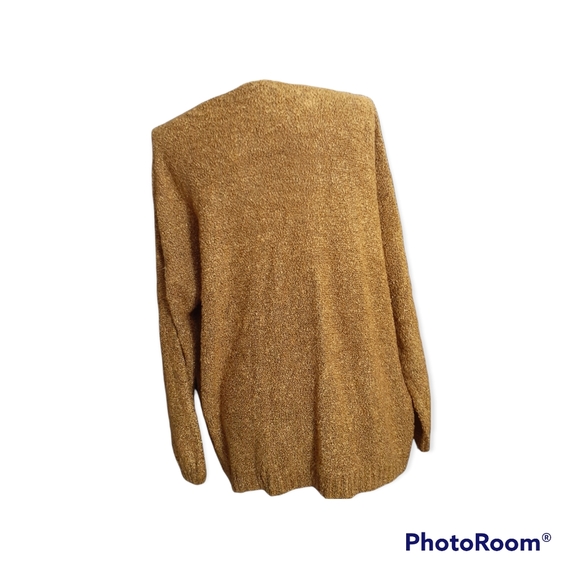 Womens sz Lg Gold popcorn super soft Charlotte Russe sweater - Picture 5 of 8
